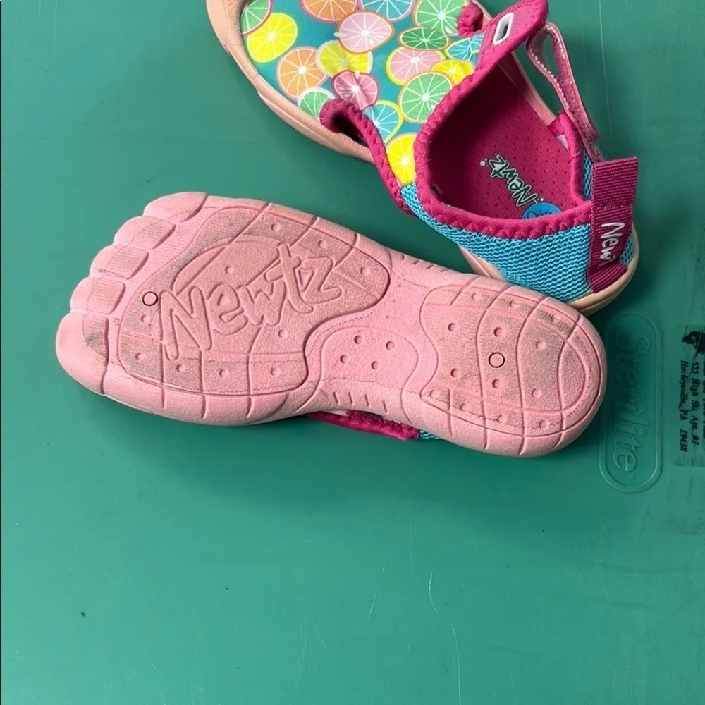 Vibrant Pink and Blue Water Shoes with Cushioned Footbed